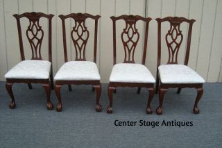 61691 Set Of 4 Solid Mahogany Dining Room Chairs