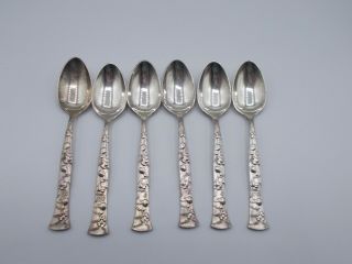 Antique Tiffany & Co.  Sterling Silver Spoon Set (6) Vine Gourd Pattern C 1872