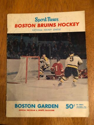 66/67 Bobby Orr 3rd Nhl Game 1st Nhl Goal Program 10/23/66 Bruins Vs Canadiens