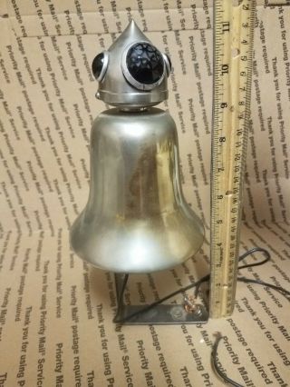 Antique Fire Engine Bell w/ Light and Motorized Apparatus; Plated Brass c.  1910 3