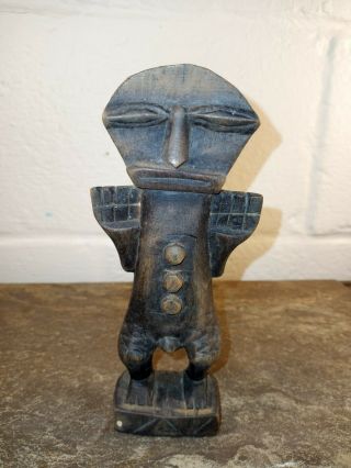 Vintage Hand Carved Wooden Tiki God Figure Wood Carving African Folk Art