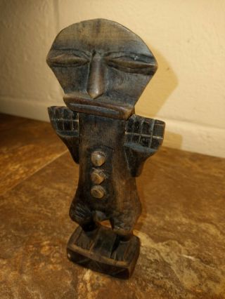 Vintage Hand Carved Wooden Tiki God Figure Wood Carving African Folk Art 3