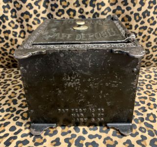 Large Antique Kyser & Rex Cast Iron Security Safe Deposit Still Bank 1883 6