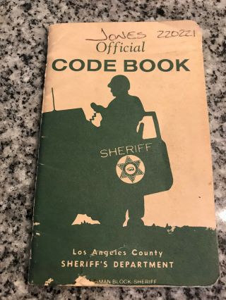 Vintage Los Angeles County Sheriff Code Book