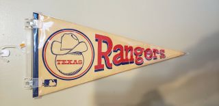 Texas Rangers Mlb Vintage Felt Pennant With Holder 03252020