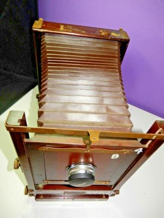 Antique Kodak Folding Eastman View Wood Camera 2 - D Large Format,  Holders,  Case