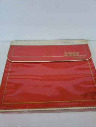 Vintage Rare Red Mead Trapper Keeper Notebook 3 Ring Binder With Folders