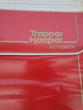 Vintage Rare Red Mead TRAPPER KEEPER Notebook 3 Ring Binder with Folders 2
