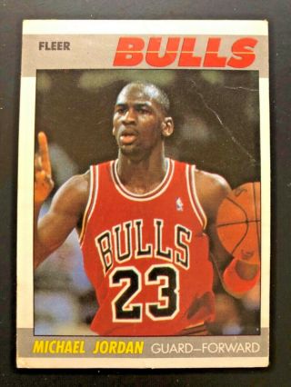 Michael Jordan 59 Hof 1987 - 88 Fleer Basketball Poor Hot