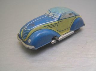 Distler Mighty Midget Coupe Vintage Tin Windup Toy West Germany Vgc Missing Tire