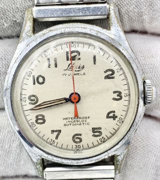 Vintage Ww2 Era Military Style Louis 17j Swiss Watch