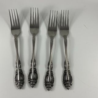 Set Of 4 Vintage National Dynasty Ii Stainless Steel Flatware Dinner Forks Japan