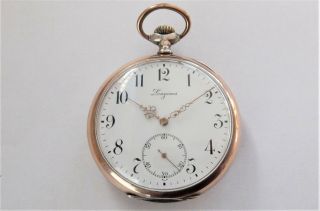 1916 Silver & Gold Cased Longines 15 Jewelled Swiss Lever Pocket Watch