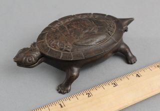 Antique Cast Iron 1893 Chicago World Fair Columbus Exposition Turtle Figural Box