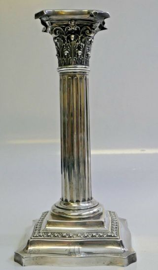 Early 20th Century American Weighted Sterling Single Column Style Candle Stick