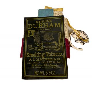 Vintage Bull Durham Smoking Tobacco (1) Full Bag 5/8 Oz.