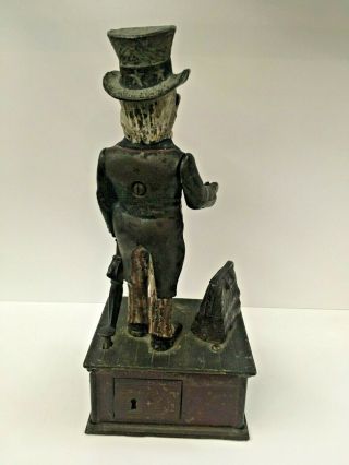 1886 Shepard Uncle Sam Antique Cast Iron Mechanical Bank 4