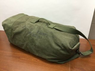 Ww2 Duffle Bag Vintage Us Navy Military Issue Shoulder Green Canvas Authentic