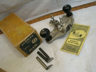 Antique Stanley 71 Open Throat Router Plane W/sweetheart Box Wood Tool