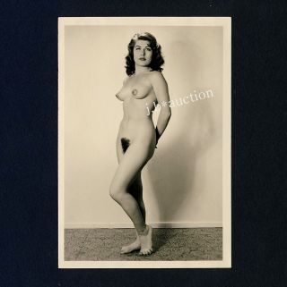 447 RÖssler Aktfoto / Nude Woman Study Vintage 1950s Studio Photo - No Pc