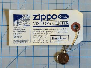 Zippo Lighter " Penny Never Spent " Visitors Center 1965 Year On Penny Bradford Pa