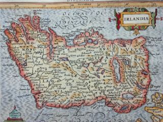 IRELAND 1613 MERCATOR HONDIUS ATLAS MINOR UNUSUAL ANTIQUE MAP 17TH CENTURY 2