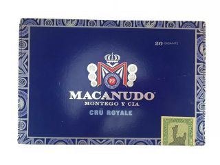 Macanudo Cru Royale Montego Y Cia Wooden Cigar Box