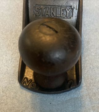 Antique Vintage Stanley No.  2 Smooth Bottom Plane Woodworking Carpentry Tool 4