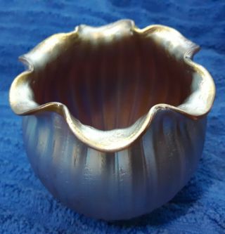Loetz Gold Candia Silberiris Iridescent Antique Art Nouveau Glass Lamp Shade 3