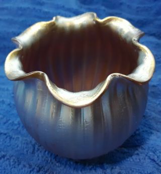 Loetz Gold Candia Silberiris Iridescent Antique Art Nouveau Glass Lamp Shade 4