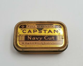Vintage Pipe Tobacco Tin Full Strength Capstan Navy Cut Antique