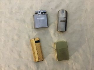 Vintage Cigarette Lighters X 4.  Ronson,  Tommy,  Hanson,  Kings Way