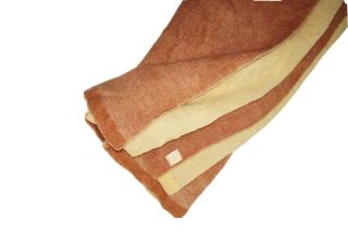 Vintage Golden Dawn 100 Virgin Wool Blanket J C Penny 60x80 Inches
