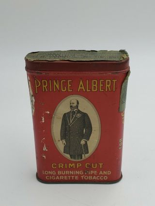 Vintage Pipe And Cigarette Tobacco Tin Prince Albert Crimp Cut