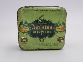 Antique Vintage Arcadia Pipe Tobacco Tin Surbrug Company