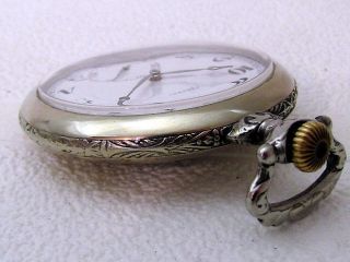 GOOD Doxa Deer Antique 1910 ' s Swiss Unique Art Deco Men Pocket Watch SERVICED 3