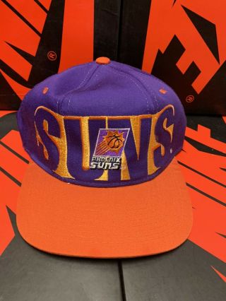 Vintage Phoenix Suns Starter Logo Athletic Big Logo Snapback Hat Cap Script Nba