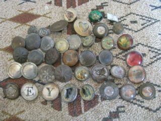 40 Antique Horse Bridle Rosettes 1 Blanket Pin All Old No Repos