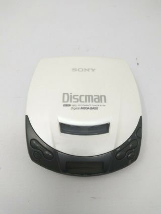Vintage Sony Discman Model D - 191 Portable Cd Player Digital Mega Bass -