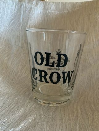 Vintage Old Crow Bourbon Glass Kentucky Whiskies,  Frankfort,  Ky