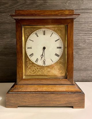 Small Rosewood Carriage Clock Style Timepiece By Victor - Athanase Pierret