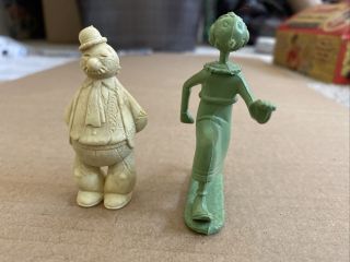 Vintage Marx Popeye Figures - Wimpy And Olive Oil 1950s