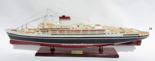 Ss Andrea Doria Italian Ocean Liner Wooden Ship Model 34 " Scale 1:250
