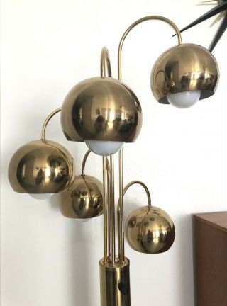 Vintage Mid Century Brass Waterfall Eyeball Floor Lamp by Robert Sonneman - 2