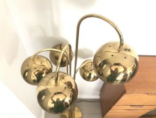 Vintage Mid Century Brass Waterfall Eyeball Floor Lamp by Robert Sonneman - 3