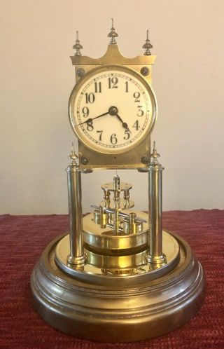 Antique Gustav Becker Medaille D ' Or Anniversary Clock Disc Pendulum for Repair 2