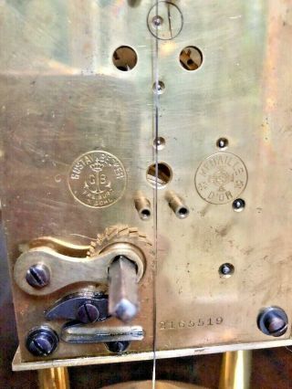 Antique Gustav Becker Medaille D ' Or Anniversary Clock Disc Pendulum for Repair 5