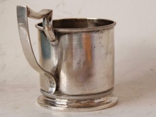 Antique Russian 84 Mark Silver Tea Glass Holder St.  Peterburg A.  Martianov c.  1900 2