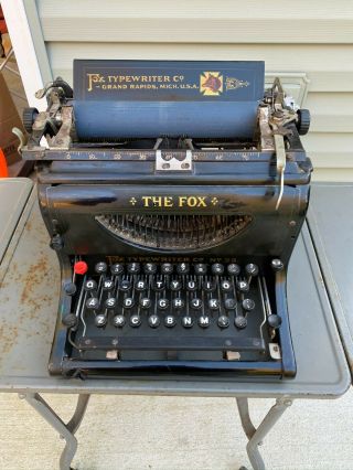Antique Fox Model 23 Vintage Typewriter 1908 Types Project Grand Rapids Mi Wow