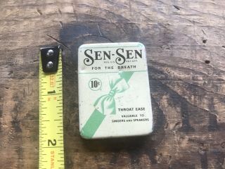 Vintage Sen Sen Candy Tin 10 Cents Advertising Tin American Chicle Co Singers &